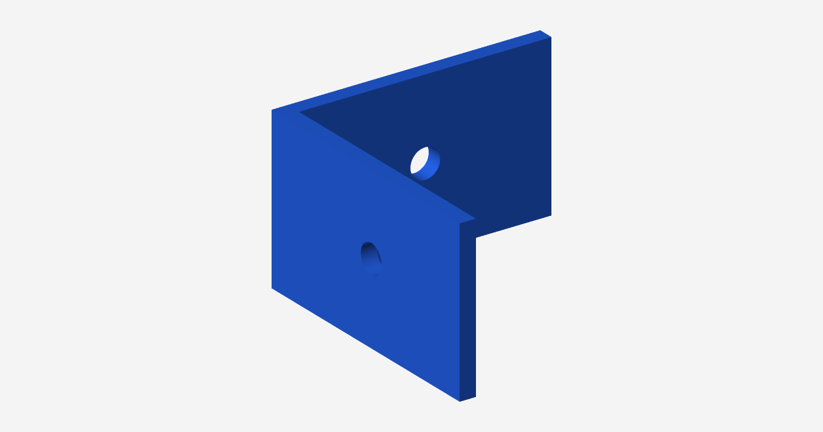 Rendered view of Angle Bracket 50x50