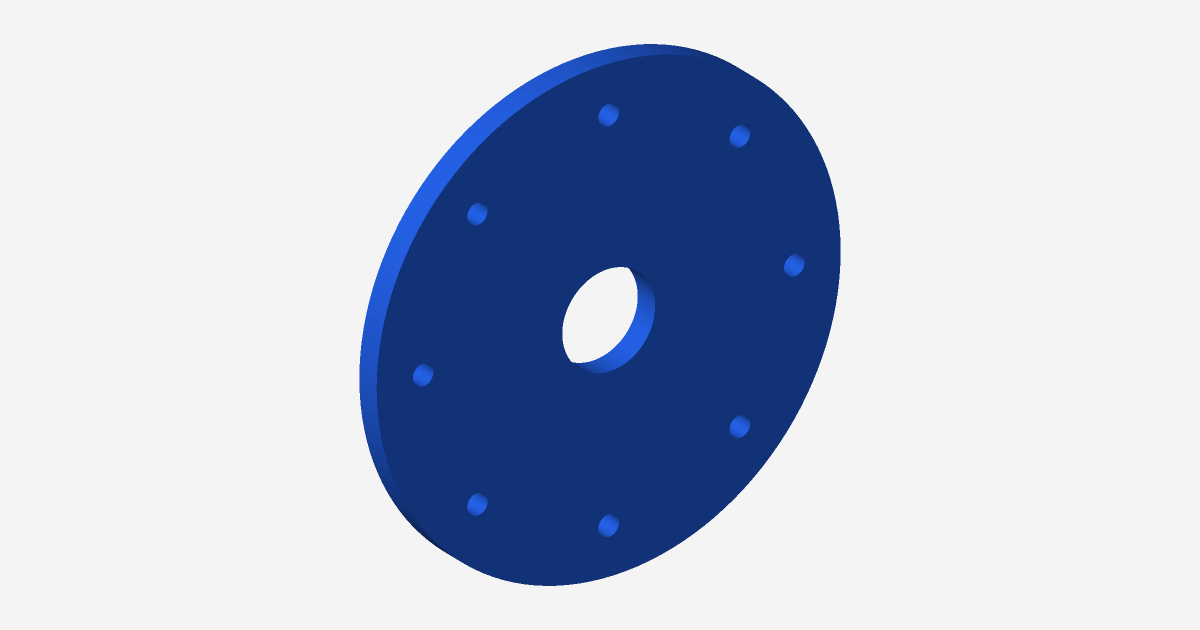 Rendered view of Circular Plate 150mm