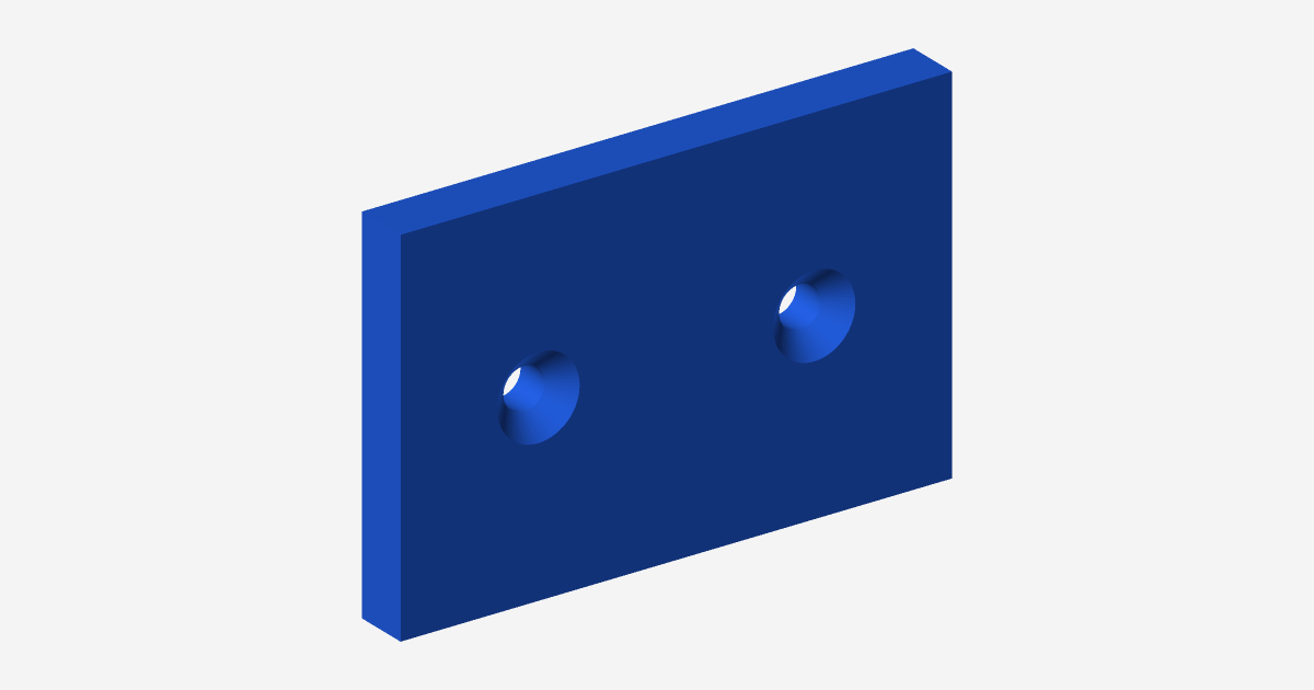 Rendered view of Countersunk Plate M4