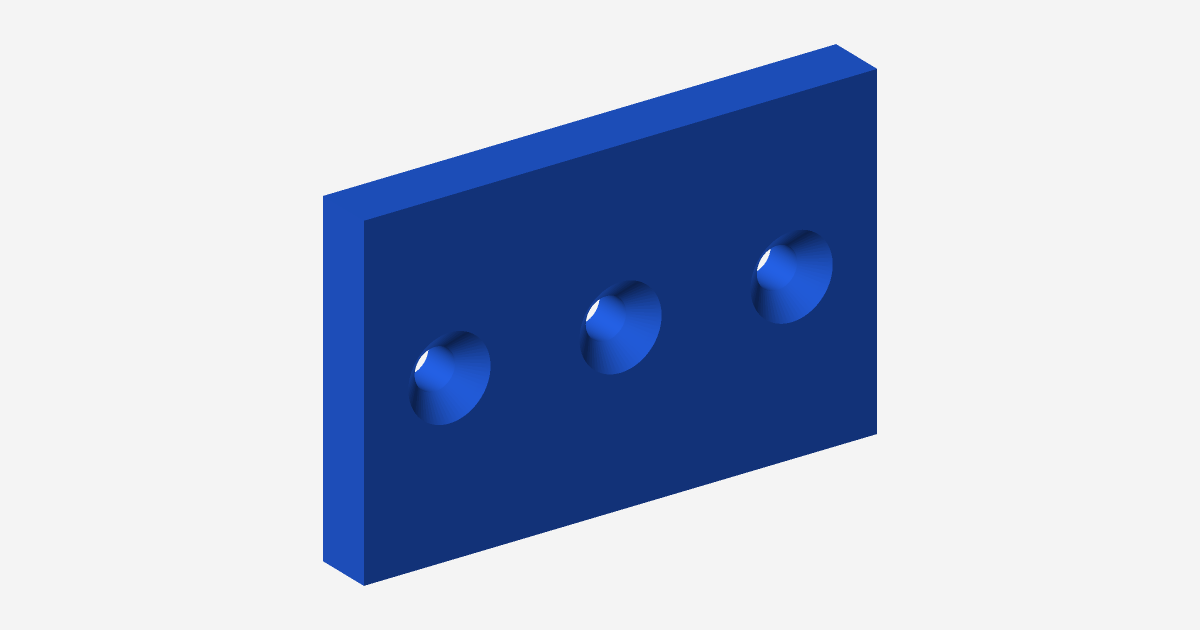 Rendered view of Countersunk Plate M5