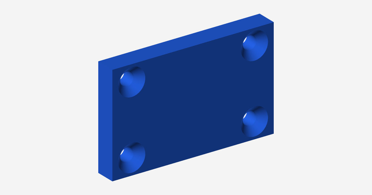 Rendered view of Countersunk Plate M6
