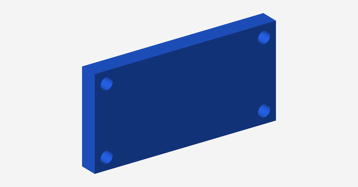Rendered view of Mounting Bracket 100x50