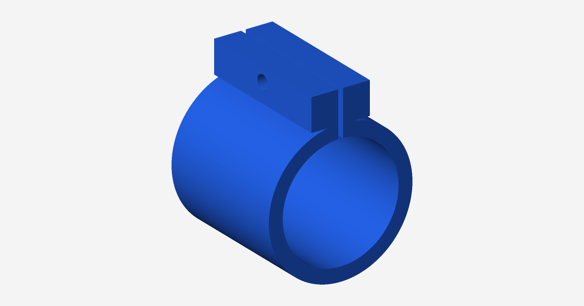 Rendered view of Pipe Clamp Half 50mm