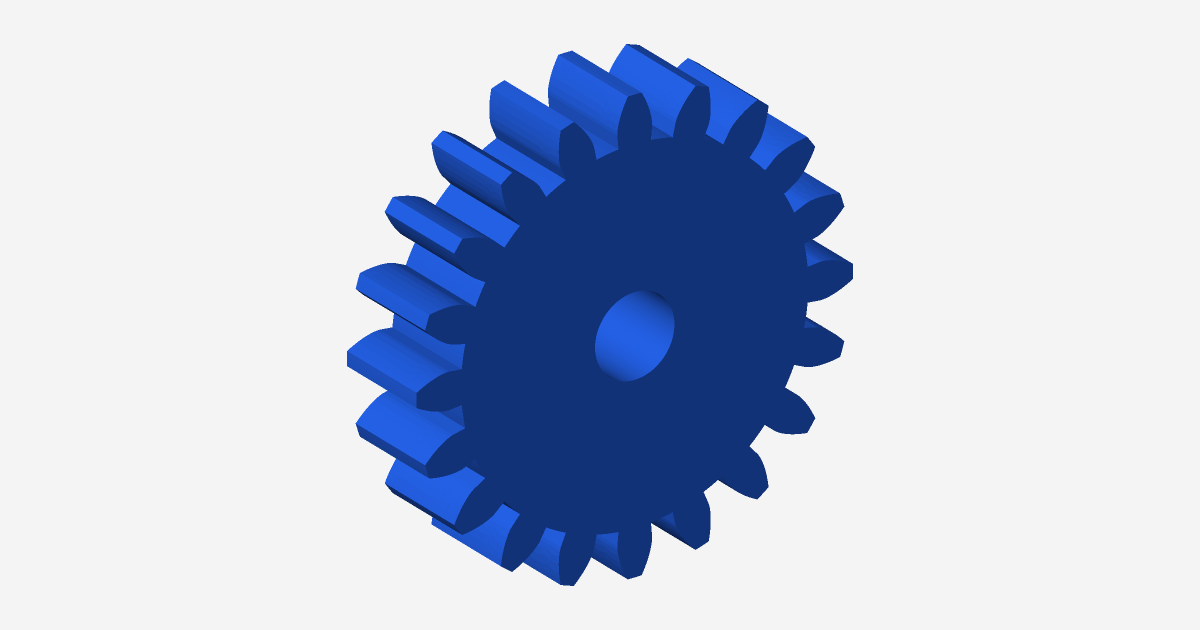 Rendered view of Spur Gear 20T Module 2